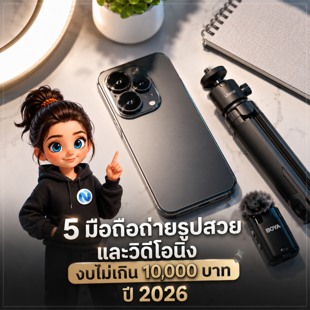 5 มือถือถ่ายรูปสวย วิดีโอนิ่ง 4K งบไม่เกิน 10,000 บาท