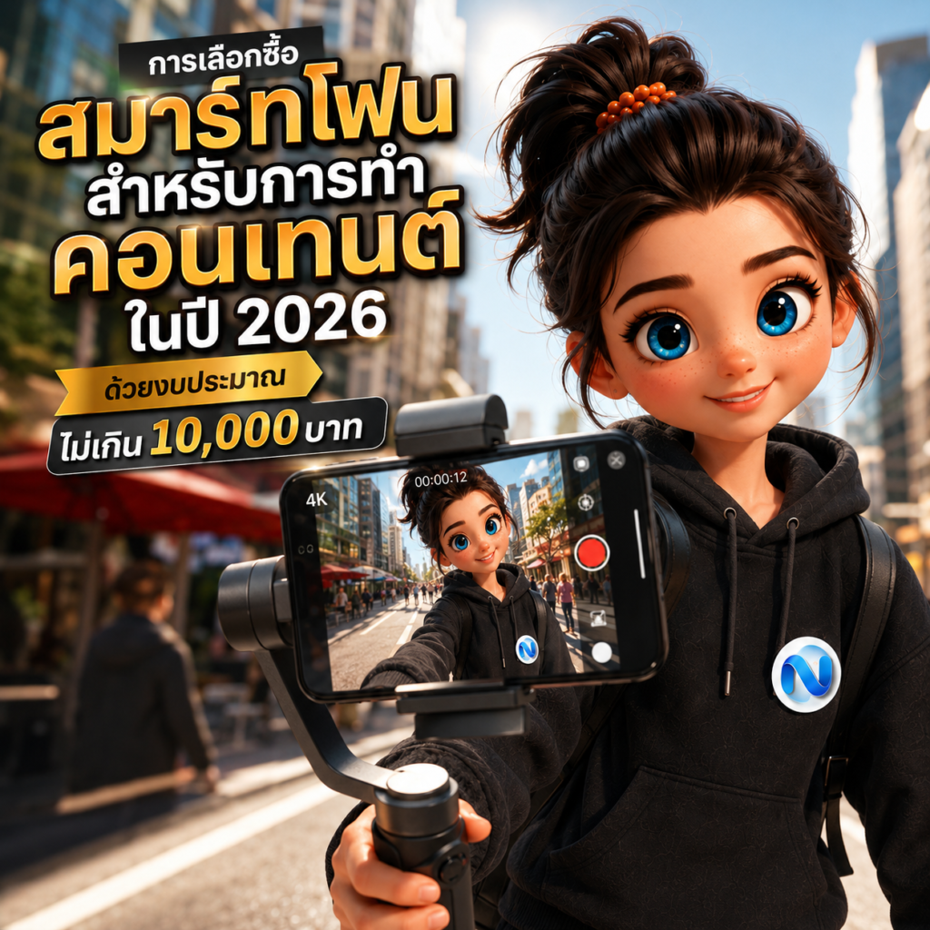 การเลือกซื้อสมาร์ทโฟนสำหรับการทำคอนเทนต์ในปี 2026 ด้วยงบประมาณไม่เกิน 10,000 บาท