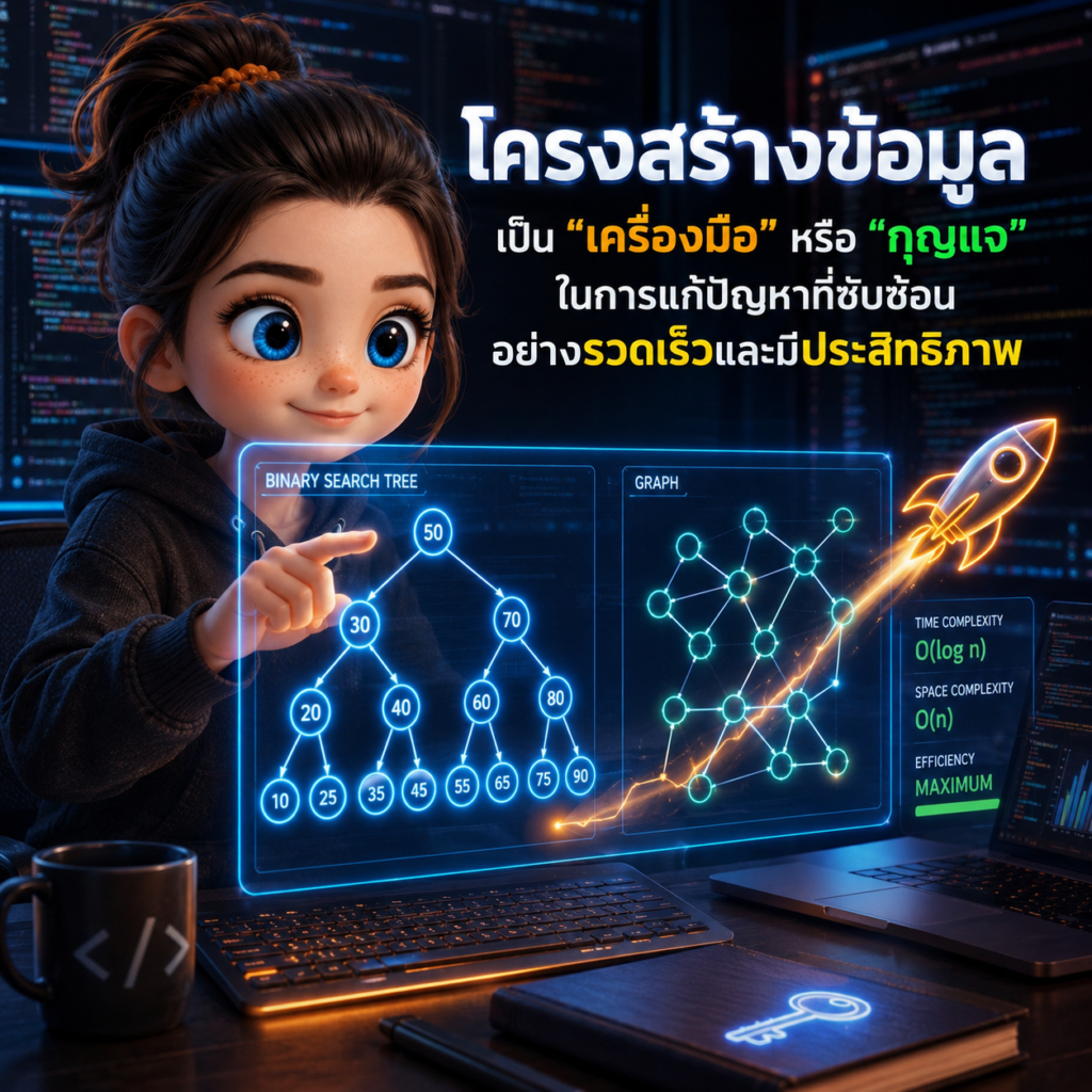 "โปรแกรมเมอร์" ที่ใช้ความรู้เรื่องโครงสร้างข้อมูลเป็น "เครื่องมือ" หรือ "กุญแจ" ในการแก้ปัญหาที่ซับซ้อนอย่างรวดเร็วและมีประสิทธิภาพ
