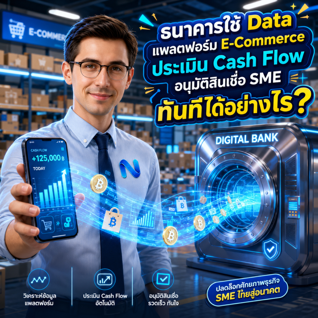 เทคโนโลยีเบื้องหลัง: ธนาคารใช้ Data แพลตฟอร์ม E-Commerce ประเมิน Cash Flow อนุมัติสินเชื่อ SME