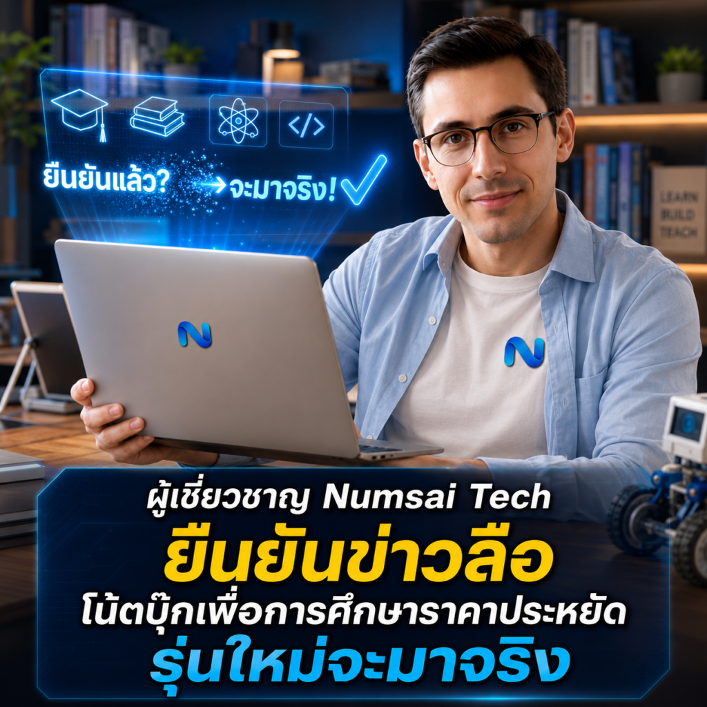 ผู้เชี่ยวชาญ Numsai Tech ยืนยันข่าวลือโน้ตบุ๊กเพื่อการศึกษาราคาประหยัดรุ่นใหม่จะมาจริง
