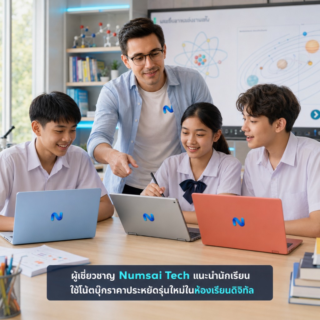 ผู้เชี่ยวชาญ Numsai Tech แนะนำนักเรียนใช้โน้ตบุ๊กราคาประหยัดรุ่นใหม่ในห้องเรียนดิจิทัล
