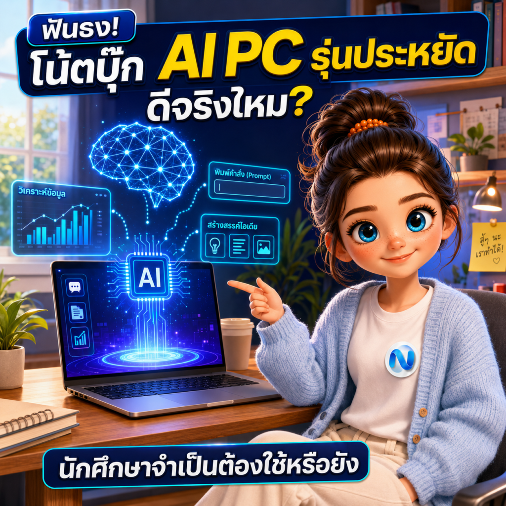 ฟันธง! โน้ตบุ๊ก AI PC รุ่นประหยัด ดีจริงไหม นักศึกษาจำเป็นต้องใช้หรือยัง