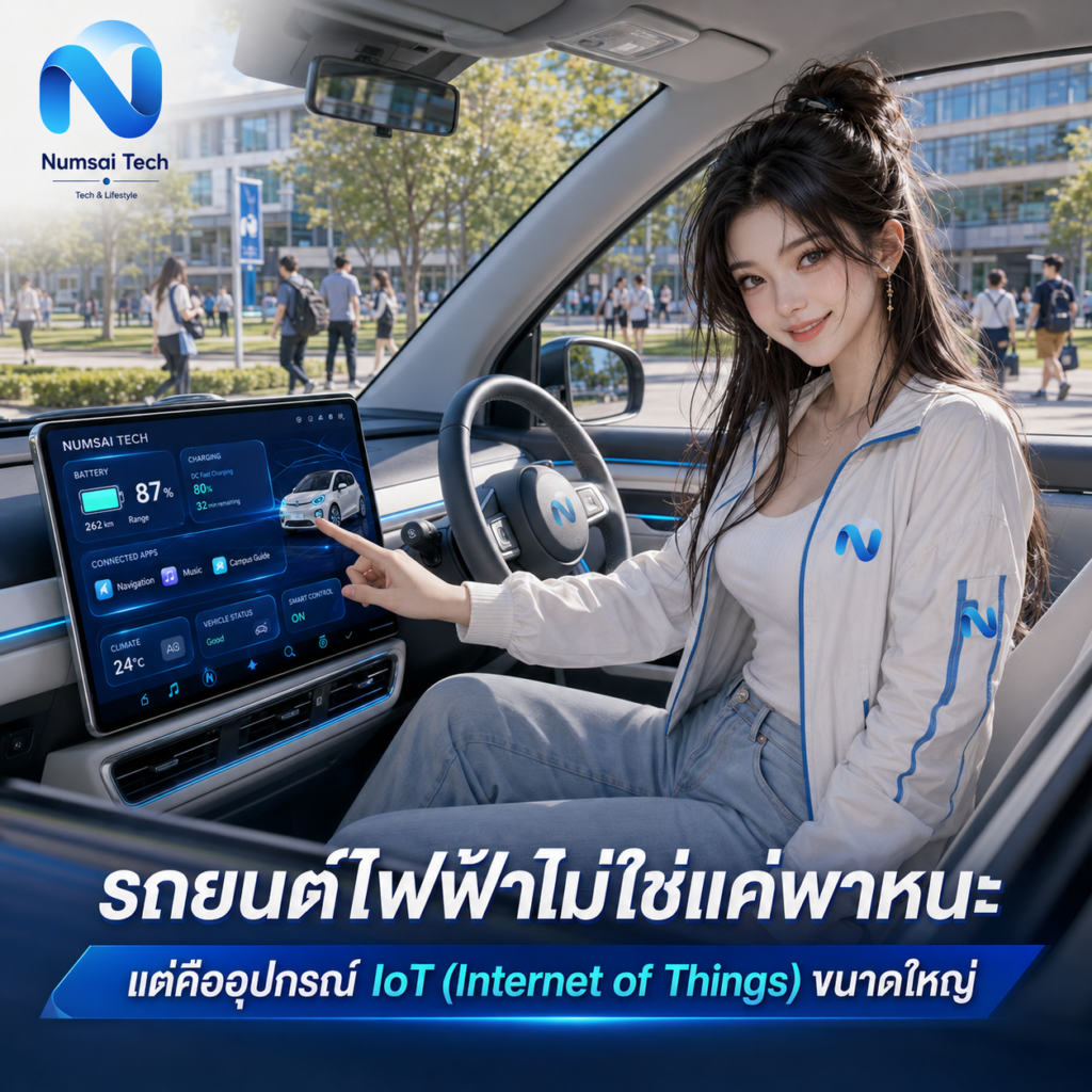 รถยนต์ไฟฟ้าไม่ใช่แค่พาหนะ แต่คืออุปกรณ์ IoT (Internet of Things) ขนาดใหญ่