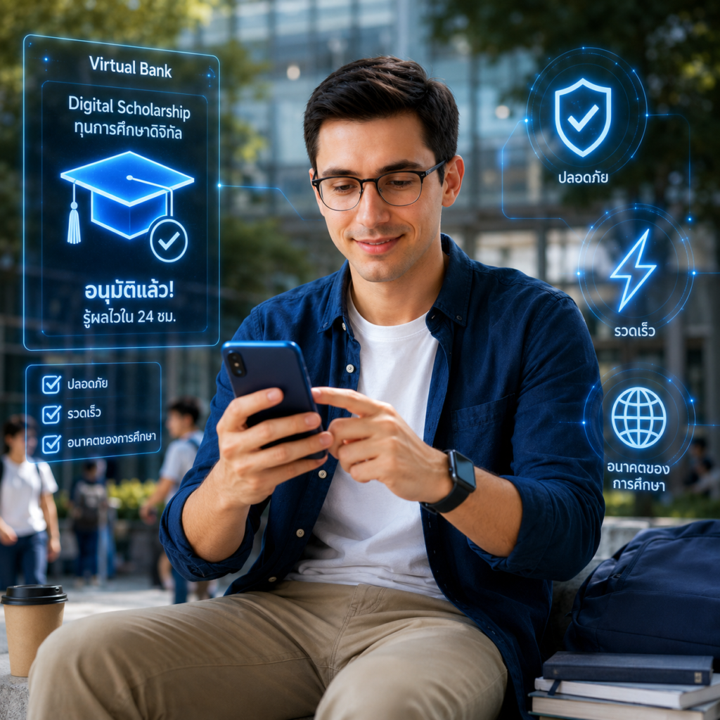 ระบบทุนการศึกษาดิจิทัลบน Virtual Bank ยังเปิดกว้างและเข้าถึงได้ง่าย