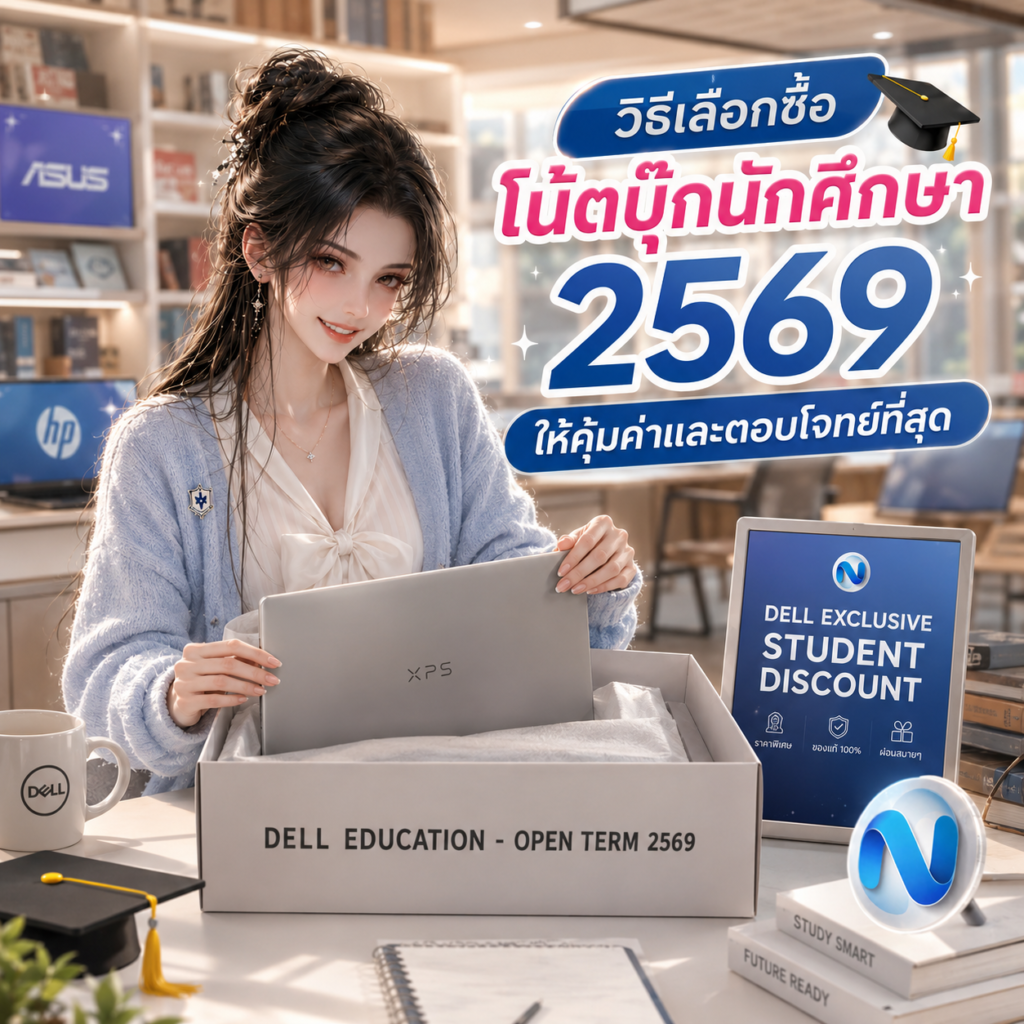 วิธีเลือกซื้อโน้ตบุ๊กนักศึกษา 2569 ให้คุ้มค่าและตอบโจทย์ที่สุด