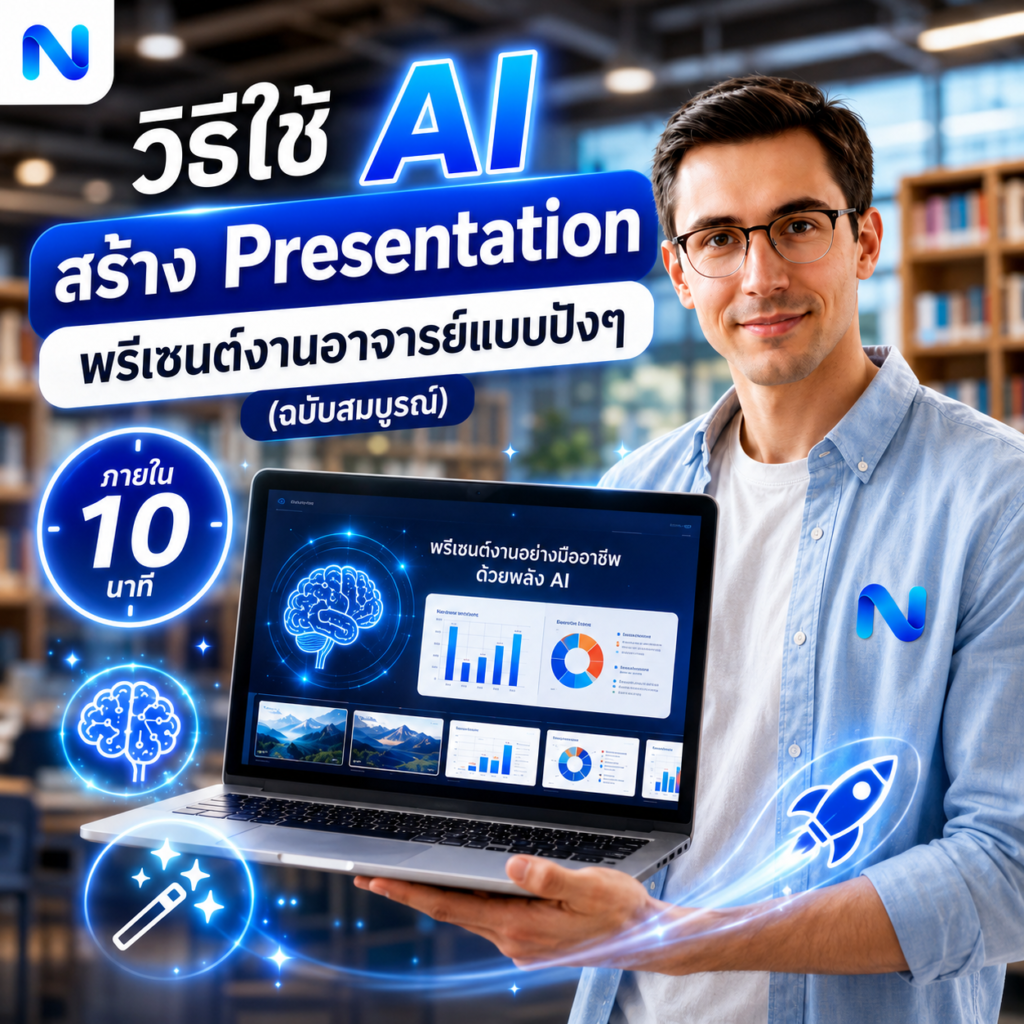 วิธีใช้ AI สร้าง Presentation พรีเซนต์งานอาจารย์แบบปังๆ ภายใน 10 นาที (ฉบับสมบูรณ์)