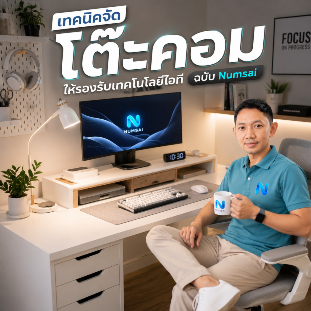 เทคนิคจัดโต๊ะคอมให้รองรับเทคโนโลยีไอทีฉบับ Numsai