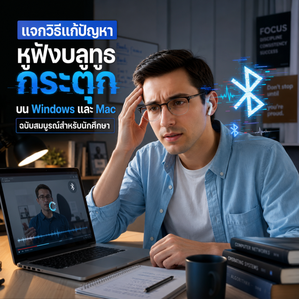แจกวิธีแก้ปัญหาหูฟังบลูทูธกระตุกบน Windows และ Mac ฉบับสมบูรณ์สำหรับนักศึกษา