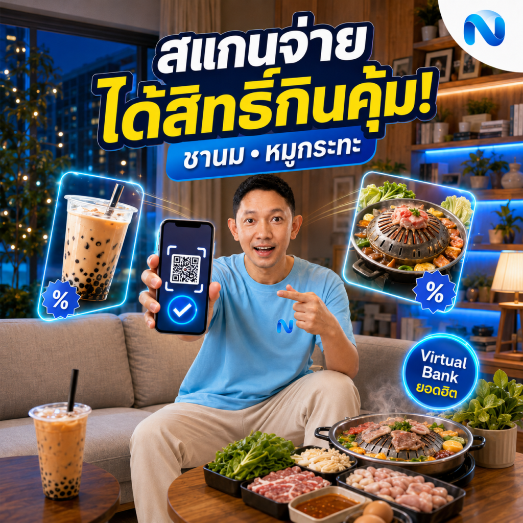 รวมสิทธิประโยชน์ร้านชานม-หมูกระทะ เมื่อสแกนจ่ายด้วย Virtual Bank