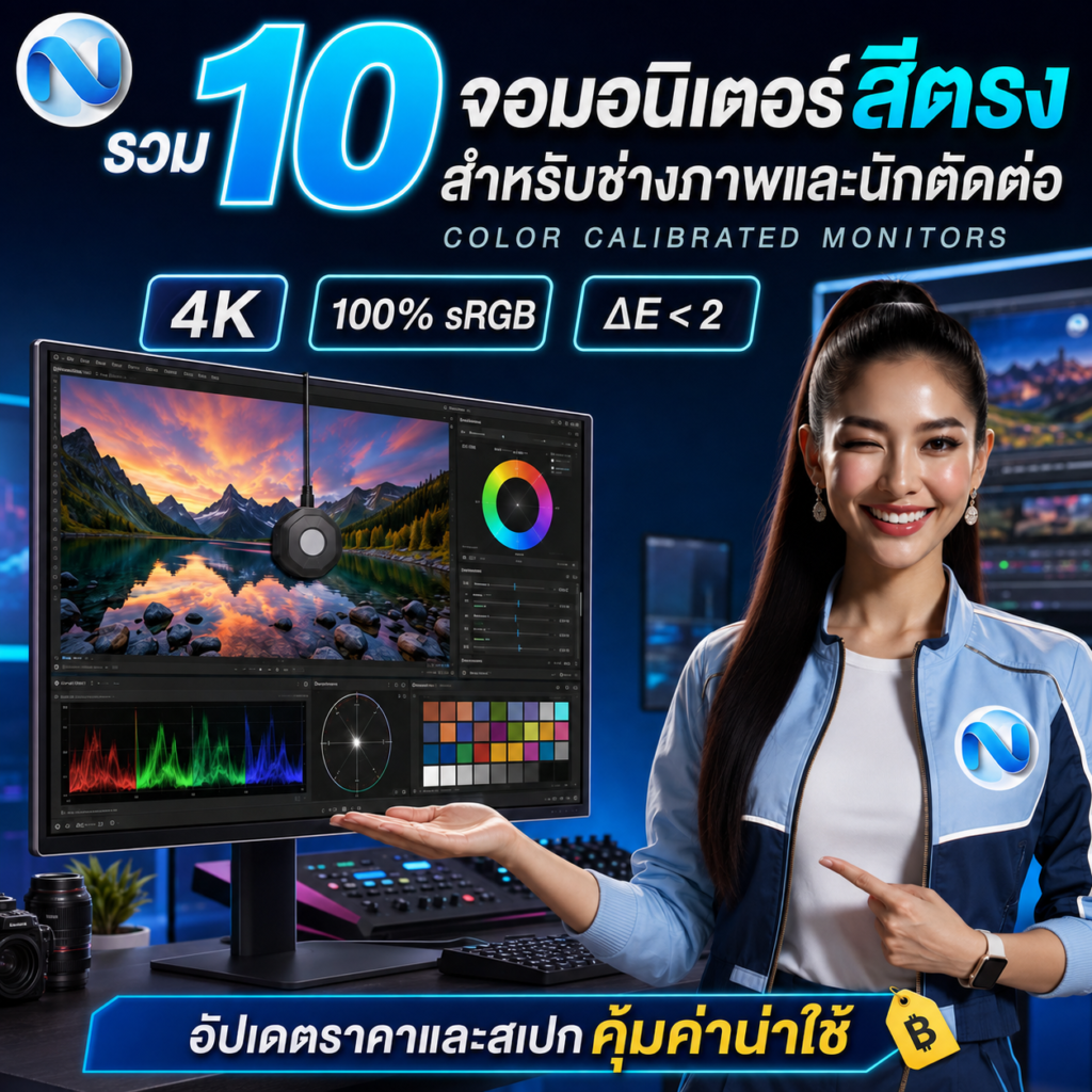 อัปเดตราคาล่าสุด! จอมอนิเตอร์สีตรงสำหรับช่างภาพและนักตัดต่อ (Color Calibrated Monitors)