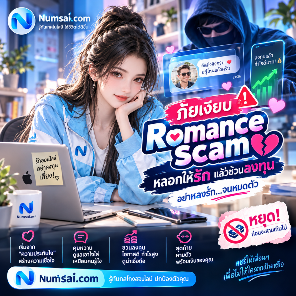 ภัยเงียบ Romance Scam หลอกให้รักแล้วชวนลงทุน