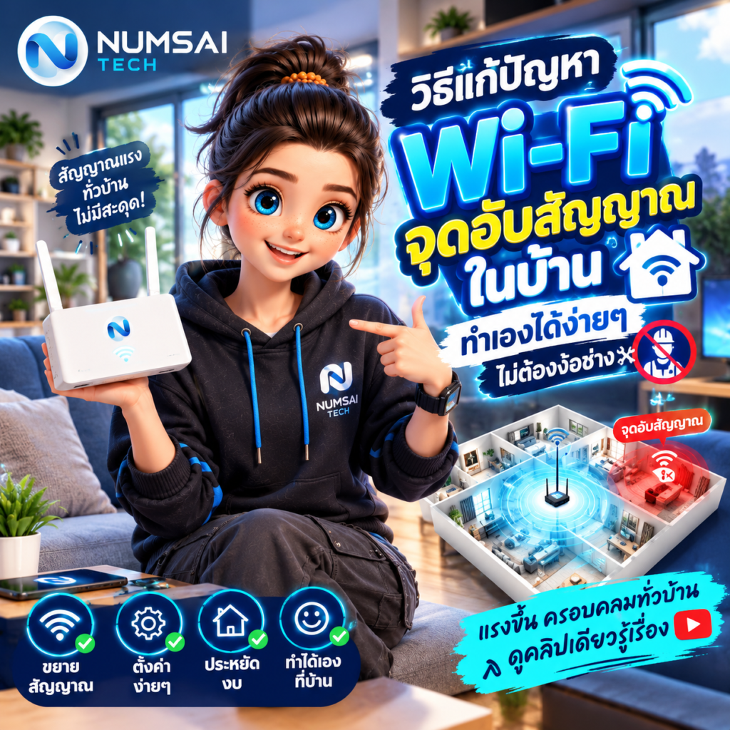 วิธีแก้ปัญหา Wi-Fi จุดอับสัญญาณในบ้าน ทำเองได้ง่ายๆ ไม่ต้องง้อช่าง