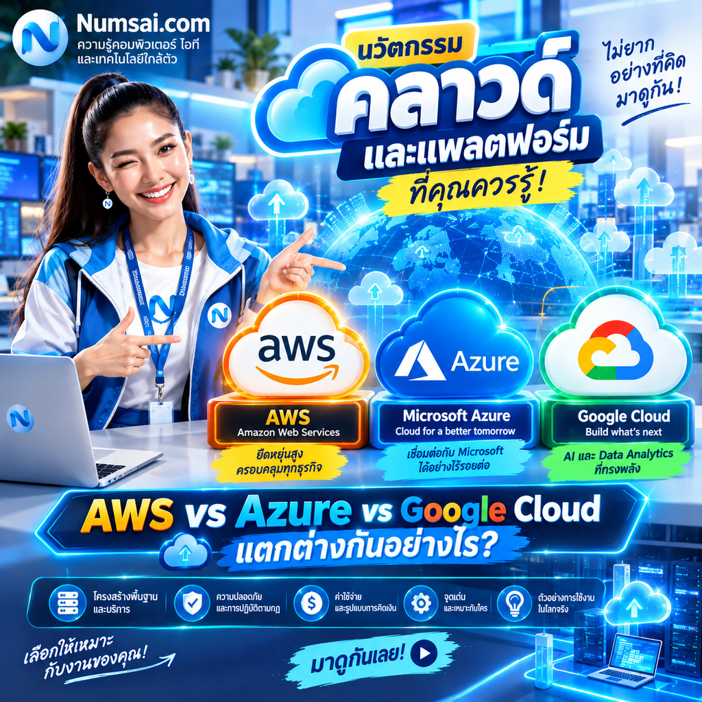 AWS vs Azure vs Google Cloud in Thai