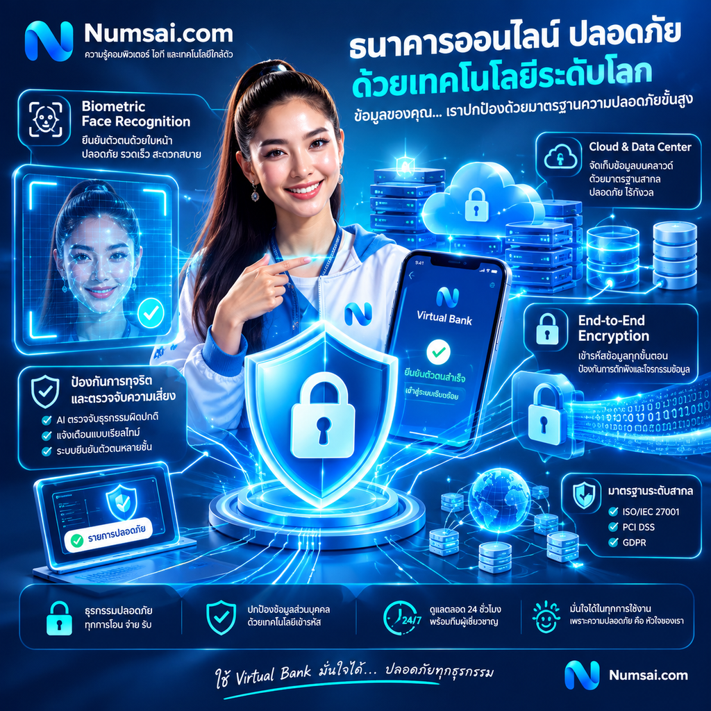 ธนาคารออนไลน์ปลอดภัยด้วยเทคโนโลยีระดับโลก