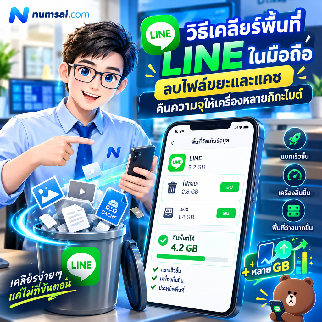 วิธีเคลียร์แคช LINE เพิ่มพื้นที่มือถือ