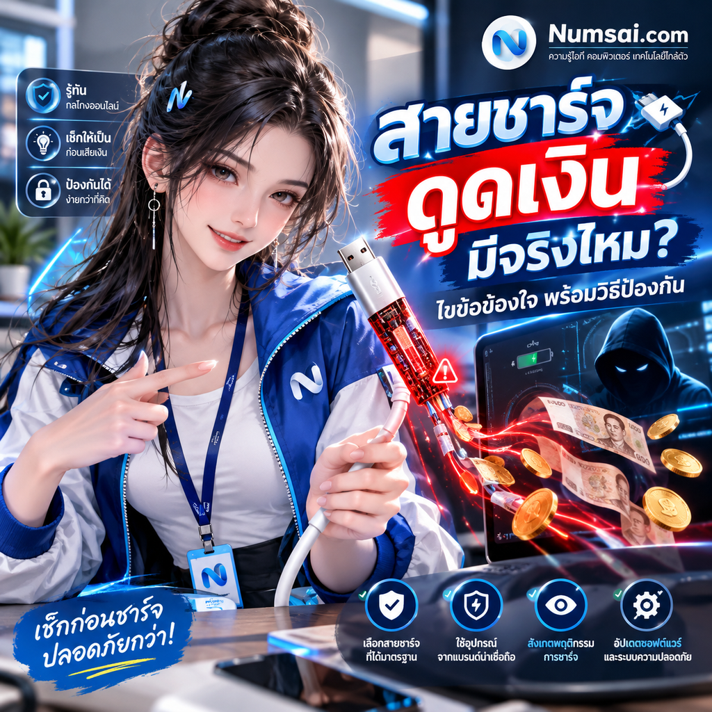 สายชาร์จดูดเงินมีจริงไหม ไขข้อข้องใจพร้อมวิธีป้องกัน