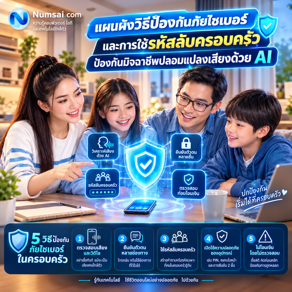 แผนผังป้องกันภัยไซเบอร์ในครอบครัว